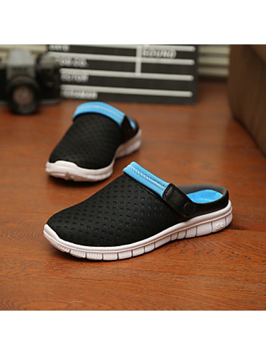 Men's Shoes Customized Materials / Tulle Outdoor Clogs & Mules Outdoor Slip-on Black / Blue / Gray  