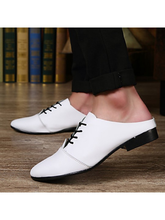 Men's Shoes Office & Career/Party & Evening/Casual Fashion PU Leather Oxfords Slip-on Shoes Black/White 39-44  