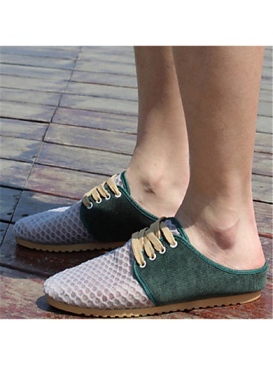 Men's Shoes Casual Tulle Clogs & Mules Blue/Green/Gray  