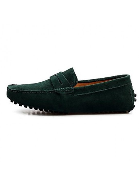 Men's Shoes Casual Faux Suede Loafers/Boat Shoes Black/Blue/Yellow/Green/Red  