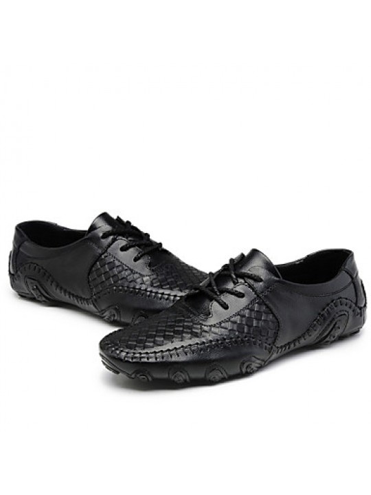 Men's Shoes Casual Leather Oxfords Black / Brown  