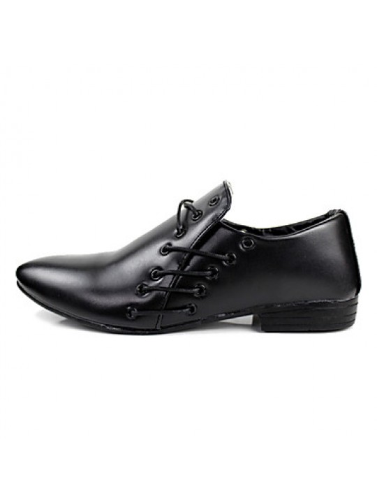 Men's Shoes Leatherette Dress / Party & Evening Oxfords Dress / Party & Evening Flat Heel Black / Brown / White  