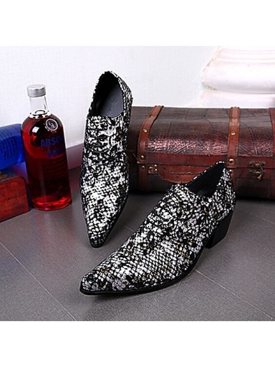 Men's Shoes   Limited Edition Pure Handmade Wedding/Party & Evening Leather Oxfords Black/Wine  
