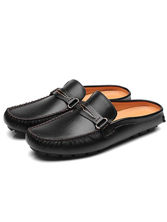 Men's Shoes Leather Outdoor / Office & Career / Casual Clogs & Mules Outdoor / Office & Career / Casual Black / Blue / Yellow  