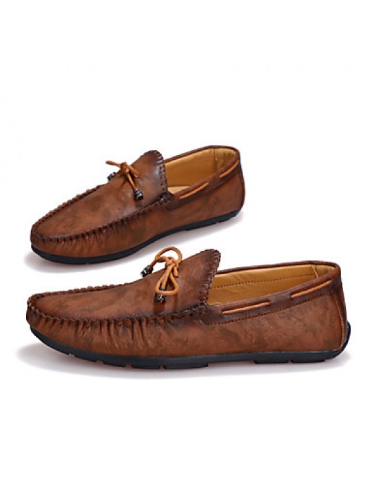 Men's Shoes Casual Boat Shoes Brown / Navy  