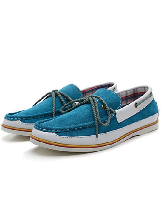 Men's Shoes Outdoor / Athletic / Casual Suede Boat Shoes Blue / Gray  