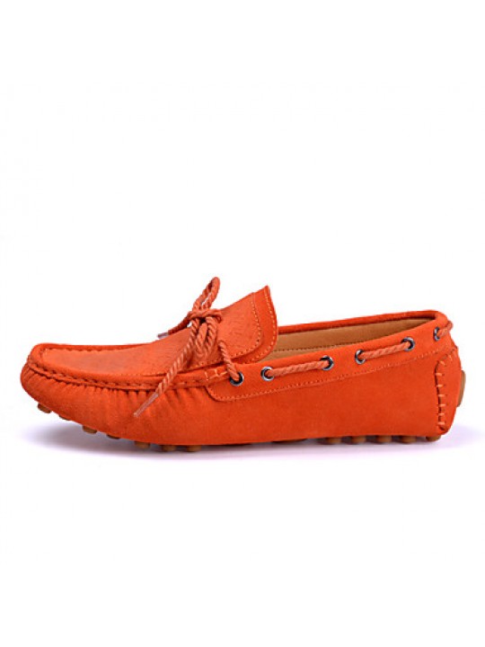Men's Shoes Office & Career / Party & Evening / Casual Suede Boat Shoes Blue / Brown / Orange  