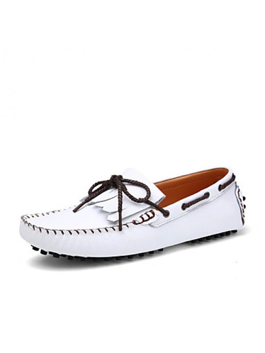 Men's Shoes / Casual Leather Boat Shoes Blue / Brown / White  