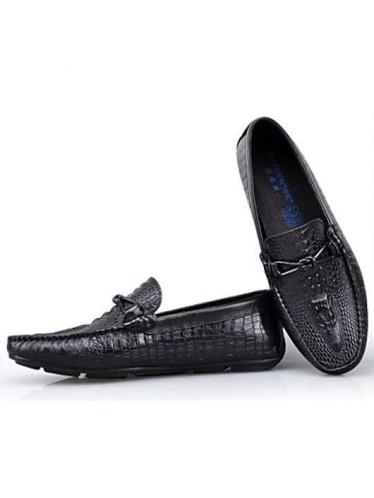 Casual   Leather Loafers Black / Brown  