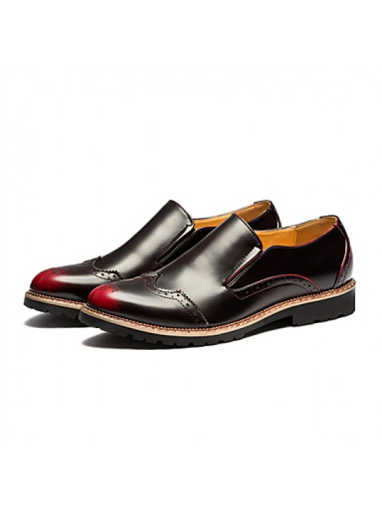 Office & Career / Party & Evening / Casual Leather Loafers Black / Red / Silver  