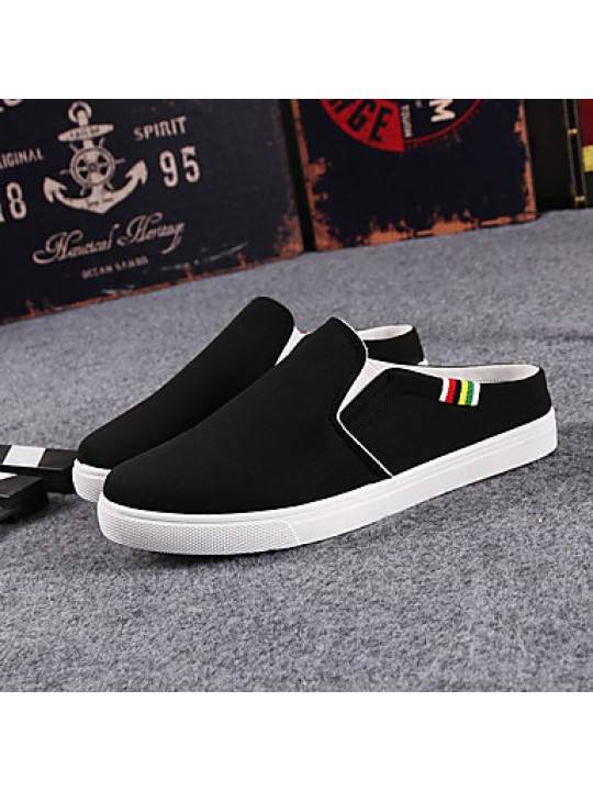 Men's Shoes Athletic Canvas Fashion Sneakers Black / White  