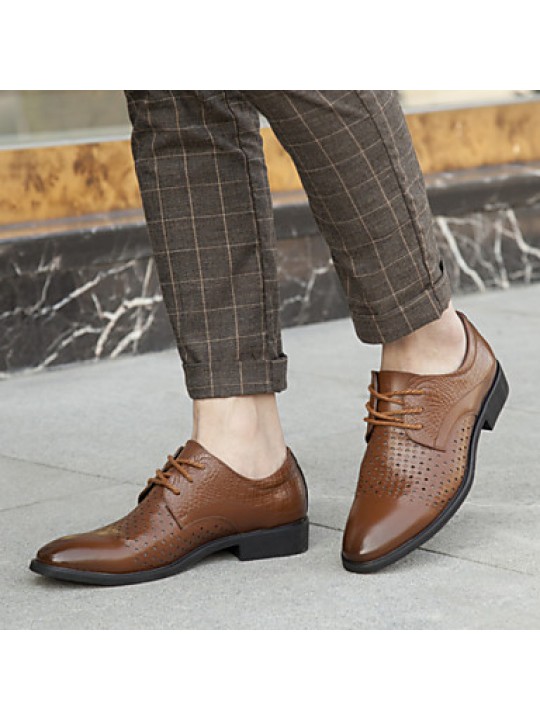 Men's Shoes Casual/Party & Evening/Office & Career Fashion Breathable Leather Shoes Black/Brown 38-44  