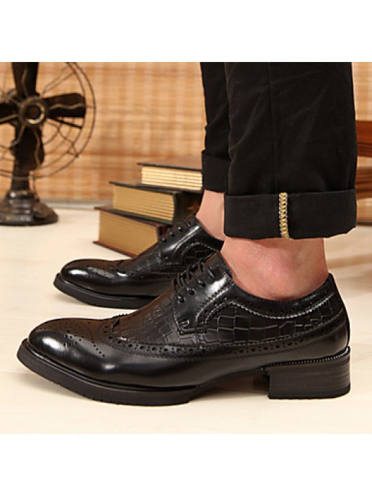 Men's Shoes Office & Career / Party & Evening / Casual Leather Oxfords Black / Brown  