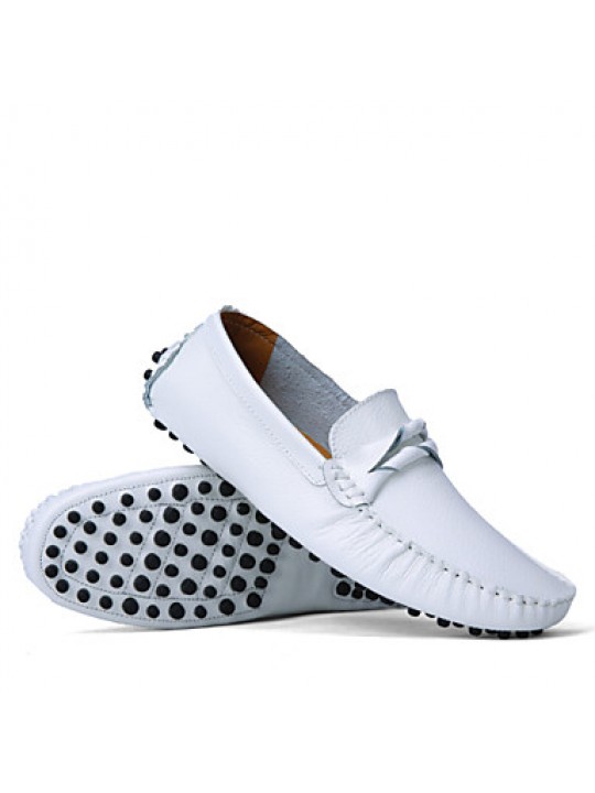 Men's Shoes Leather Wedding / Office & Career / Party & Evening Boat Shoes Wedding / Office & Career / Party & Evening Flat    
