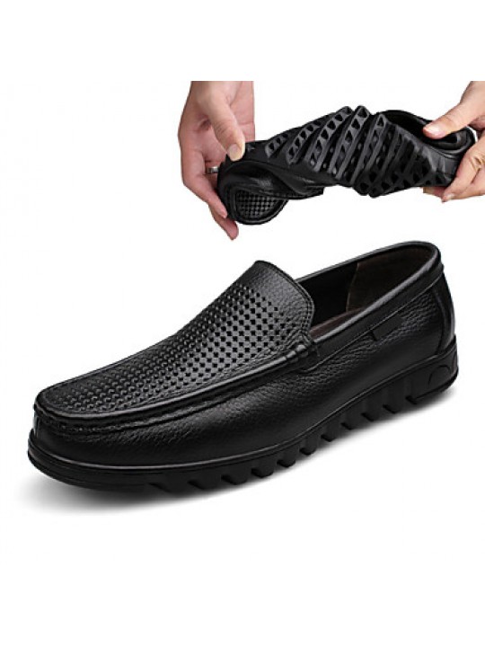 Leather Casual Loafers Casual Slip-on Black / Brown  