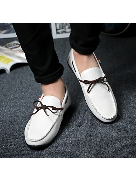 Men's Boat Casual/Party & Evening/Office & Career Fashion Microfiber Leather Shoes Black/White/Brown 39-44  