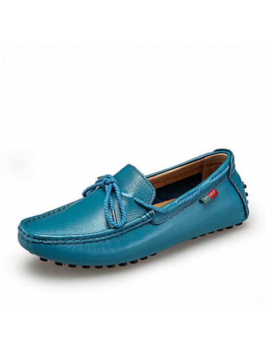Men's Shoes Office & Career/Casual/Party & Evening Leather Boat Shoes Black/Blue/Brown/White  
